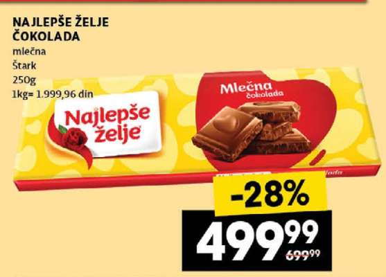 Najlepše želje čokolada