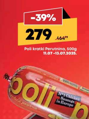Poli kratki Perutnina 500g