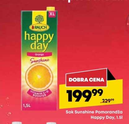 Sok Sunshine Pomorandža Happy Day, 1.5l