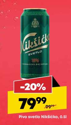 Pivo svetlo Nikšićko 0,5l