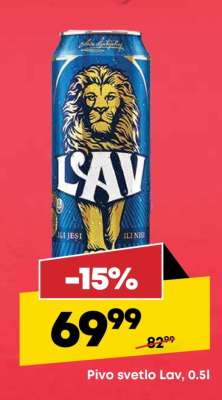 Pivo svetlo Lav 0.5l
