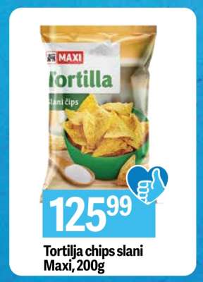 Tortilja chips slani Maxi, 200g