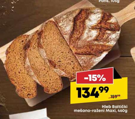 Hleb Baltički mešano raženi Maxi 460g