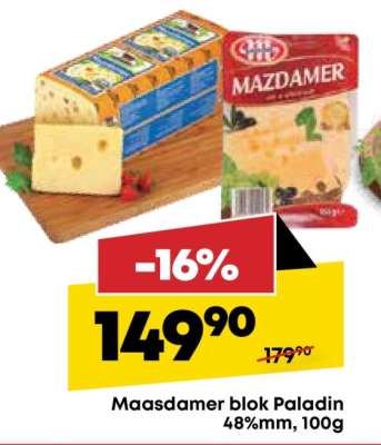 Maasdamer blok Paladin 48%mm, 100g