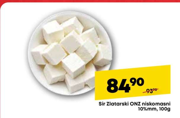 Sir Zlatarski ONZ niskomasni 10%mm, 100g