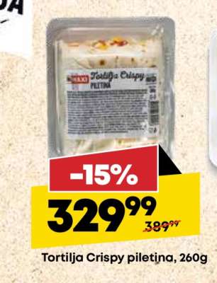 Tortilja Crispy piletina 260g
