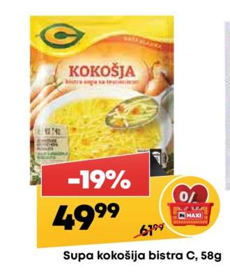 Supa kokošija bistra C 58g
