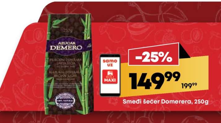 Smeđi šećer Domerera, 250g