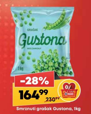 Smrznuti grašak Gustona, 1kg