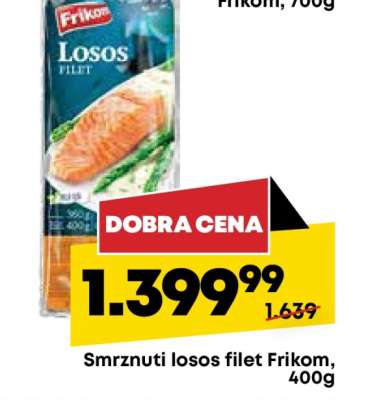 Smrznuti losos filet Frikom, 400g