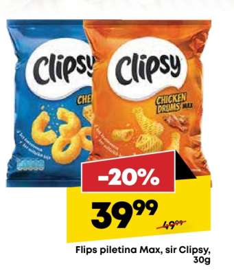 Flips piletina Max, sir Clipsy, 30g