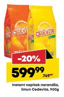 Instant napitak narandža limun Cedevita 900g