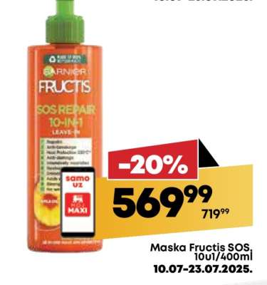 Maska Fructis SOS 10u1 400ml