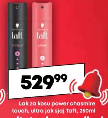 Lak za kosu power chasmire touch, ultra jak sjaj Taft, 250ml