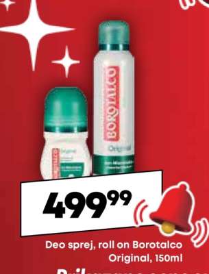 Deo sprej, roll on Borotalco Original, 150ml