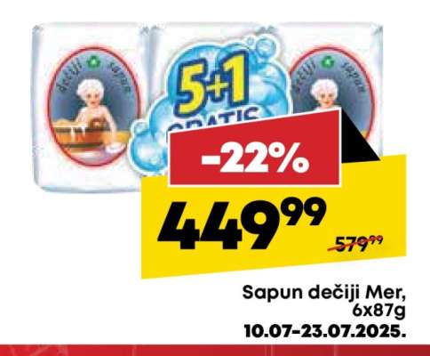 Sapun dečiji Mer 6x87g