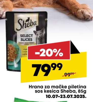 Hrana za mačke piletina sos kesica Sheba, 85g