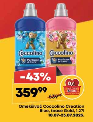 Omekšivač Coccolino Creation Blue, tease Gold, 1.27l