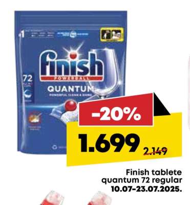 Finish tablete quantum 72 regular