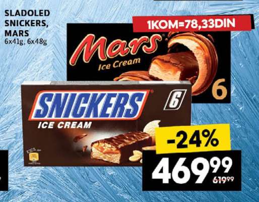 SLADOLED SNICKERS, MARS