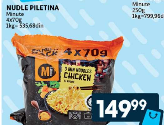NUDLE piletina