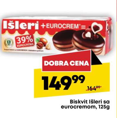 Biskvit Išleri sa eurocremom 125g
