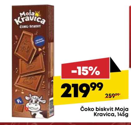 Čoko biskvit Moja Kravica, 145g