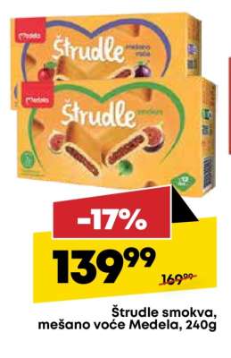 Štrudle smokva, mešano voće Medela, 240g