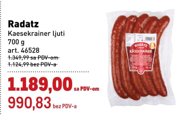 Radatz Kaesekrainer ljuti