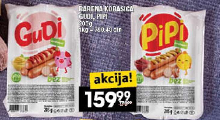 BARENA KOBASICA GUDI, PIPI