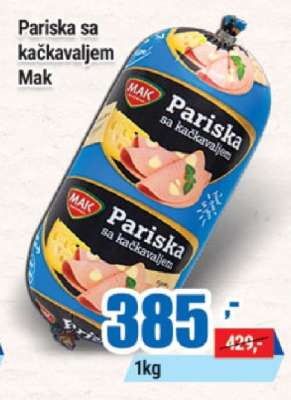 Pariska sa kačkavaljem Mak