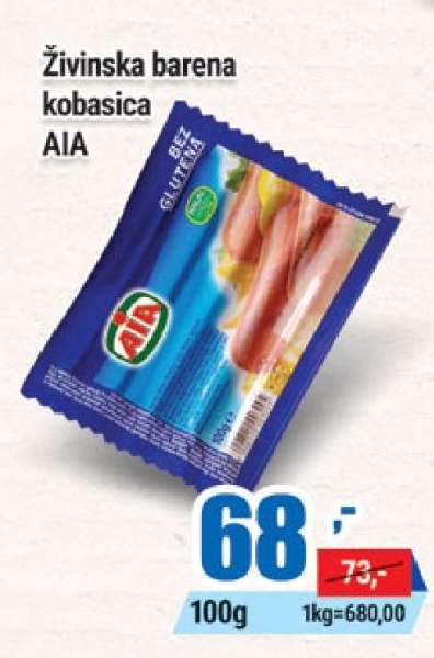 Živinska barena kobasica AIA