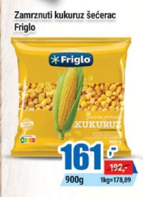 Zamrznuti kukuruz šećerac Friglo