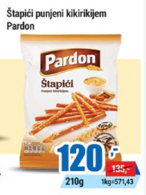 Štapići punjeni kikirikijem Pardon