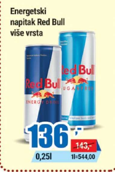 Energetski napitak Red Bull više vrsta