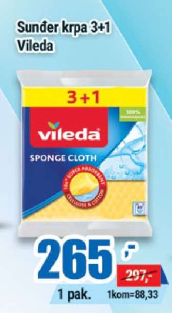 Sunder krpa 3+1 Vileda