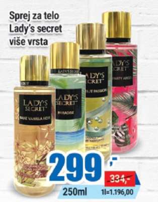 Sprej za telo Lady's secret