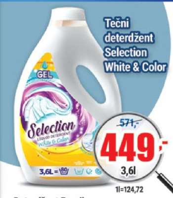 Tečni deterdžent Selection White & Color