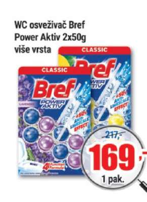 WC osveživač Bref Power Aktiv 2x50g