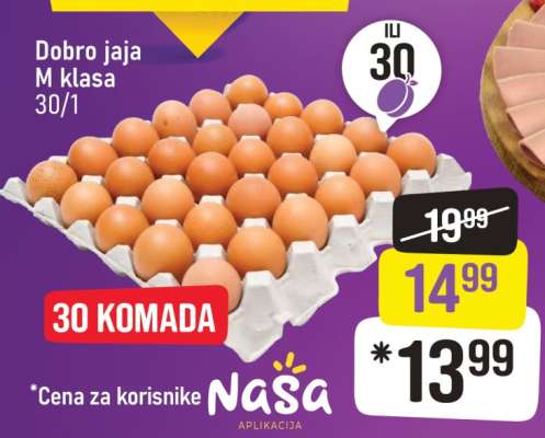 Dobro jaja M klasa 30 komada