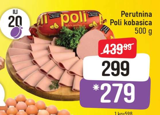 Perutnina Poli kobasica 500 g