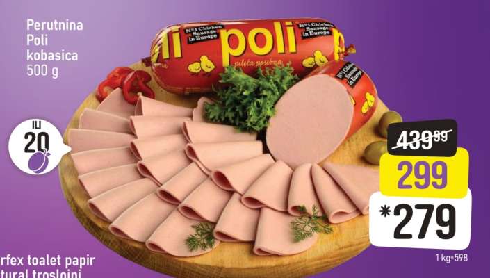 Perutnina Poli kobasica 500 g