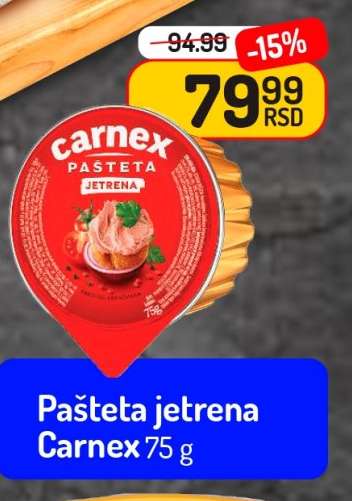 Pašteta jetrena Carnex