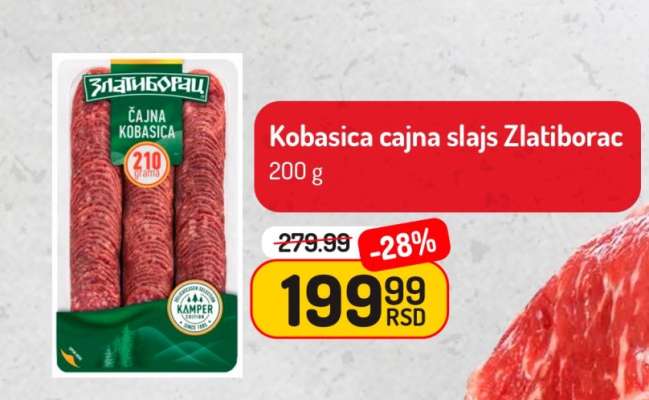 Kobasica cajna slajs Zlatiborac