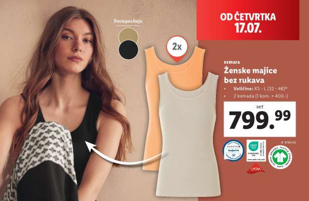 Ženske majice bez rukava