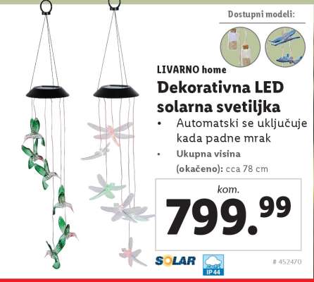 Dekorativna LED solarna svetiljka