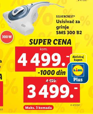 SILVERCREST Usisivač za grinje SMS 300 B2
