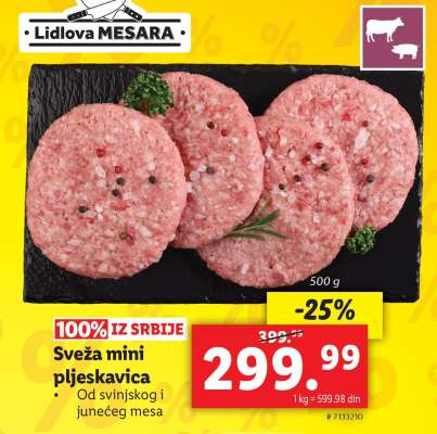 Sveža mini pljeskavica