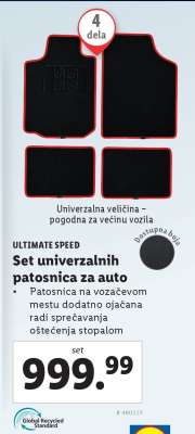 Set univerzalnih patosnica za auto