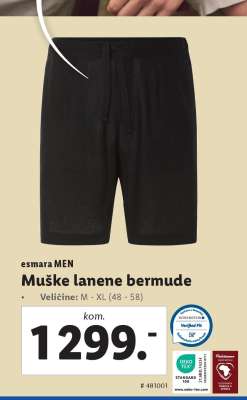Muške lanene bermude